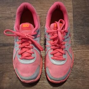 Nike Pink and Gray Athletic Shoes with Breathable Mesh